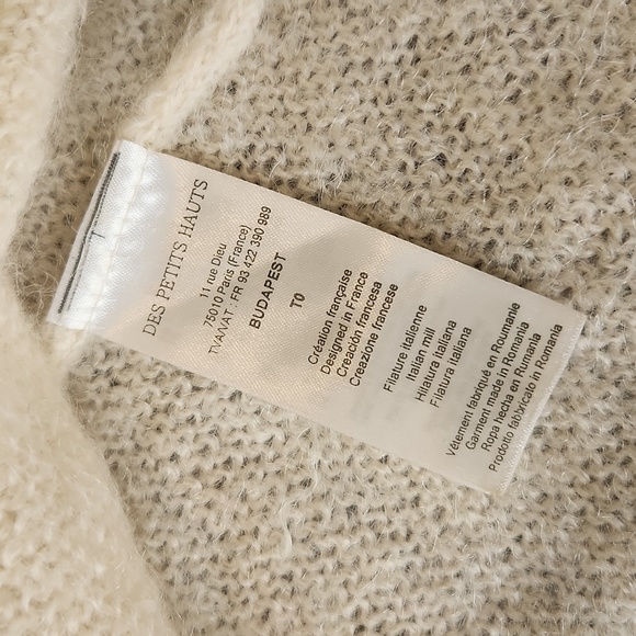 Beige mohair sweater des petit hauts - Picture 10 of 11
